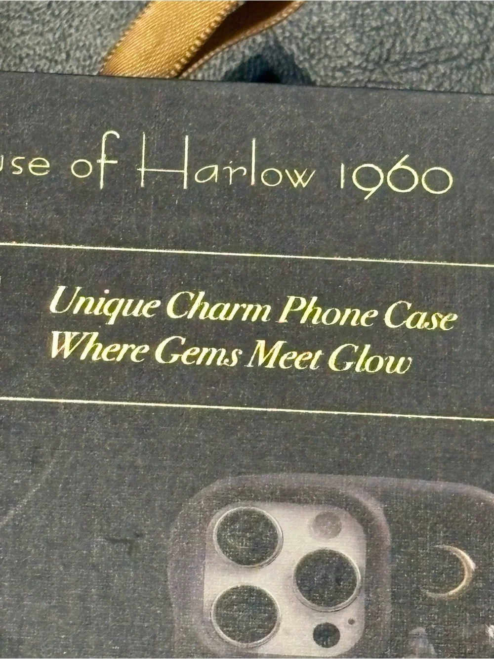 House of Harlow 1960 Black Mosaic Charm Case for iPhone 16 Pro Max NIB